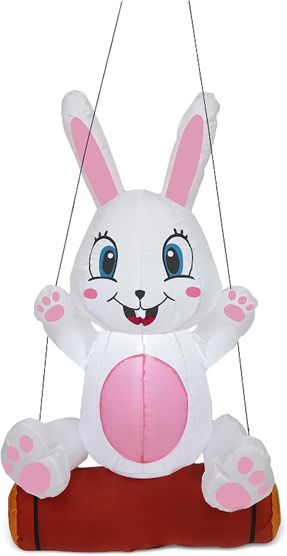 Easter Inflatable Bunny Cute Indoor Outdoor Yard Decoration