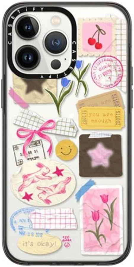 CASETiFY Compact iPhone 14 Pro Max Case [2X Military Grade Drop Tested / 4ft Drop Protection] - You Are Stars Collage - Clear Black