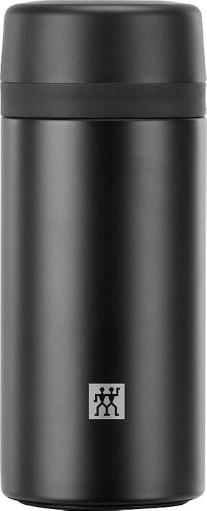 Zwilling Thermo Çay Demlikli Matara, Paslanmaz Çelik, Siyah, 420 ml