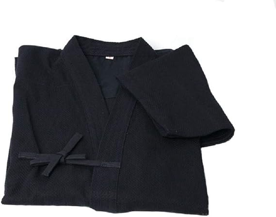 E-BOGU 100% Cotton Kendo gi, Available in Navy Blue and White, Martial Arts Jacket, Top Only (Navy Blue, 0)