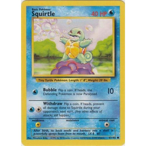 Pokemon - Squirtle 63102 - Base Set