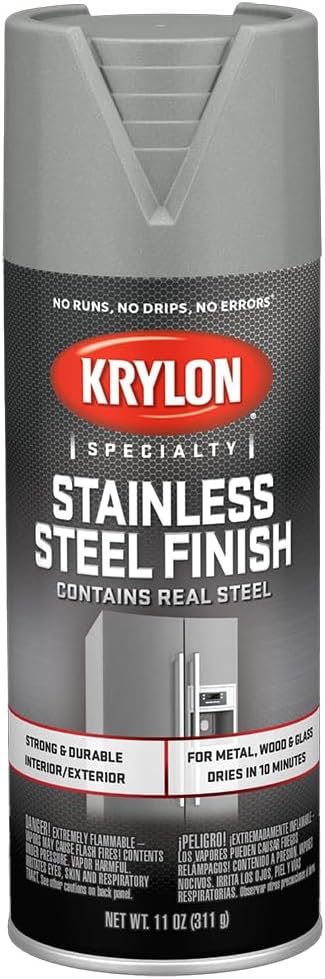 Krylon K02400777 General Purpose Metallic Spray Paint, Stainless Steel, 11 Oz