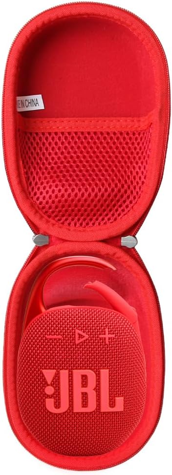 Hermitshell Hard Travel Case for JBL Clip 5 Portable Mini Bluetooth Speaker (Red)