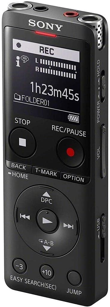 Sony Icd-UX570 MP3/LPCM Digital Voice Recorder (Dictaphone) with Built-in USB, 4GB, OLED Screen - Black
