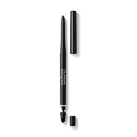 Clarins Waterproof Eye Pencil | Award-Winning | Highly Pigmented and Long-Wearing | Includes Retractable Tip, Built-In Sharpener and Smudger For Smoky Eye Looks | 0.01 Ounces