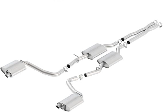 BORLA 140637 Cat-Back Performance Exhaust System for 2015-2023 Chrysler 300/2015-2018 Dodge Charger R/T 5.7L V8 Automatic Transmission Rear Wheel Drive WITHOUT MDS (cylinder deactivation valves).