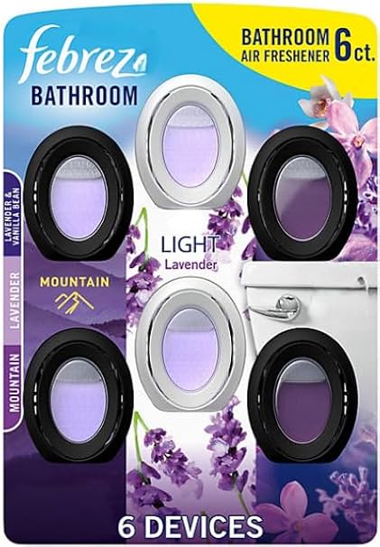 f.e.b.r.e.z.e small spaces air freshener, mixed, 6 refills