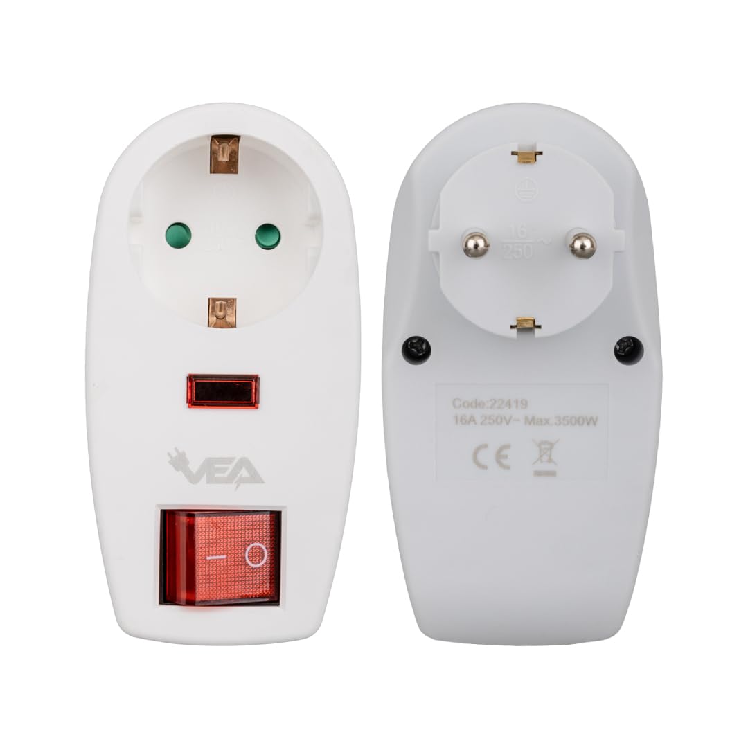 Monte Lua 16 Amp - Single Current Protected Socket with 3500 Watt LED Indicator