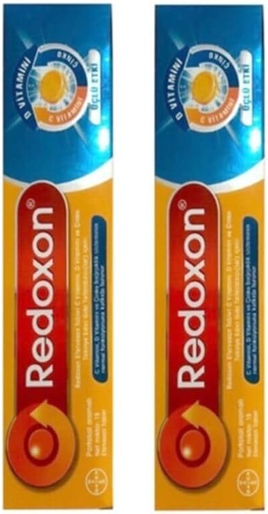 Redoxon 15 Efervesan Tablet C Vitamini, D Vitamini ve Çinko İçeren Gıda Takviyesi, 2 Adet