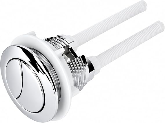 Universal Toilet Push Button Flush Replacement 38–42mm, Chrome Dual Flush Button for Toilet Cistern, Durable ABS & 304 Spring Toilet Flush Button for Easy Bathroom Toilet Button Flush (1)