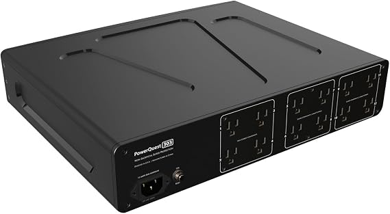 AudioQuest PowerQuest 303 12 Outlet Power Conditioner with NonSacrificial Surge Protection (North America, Black)