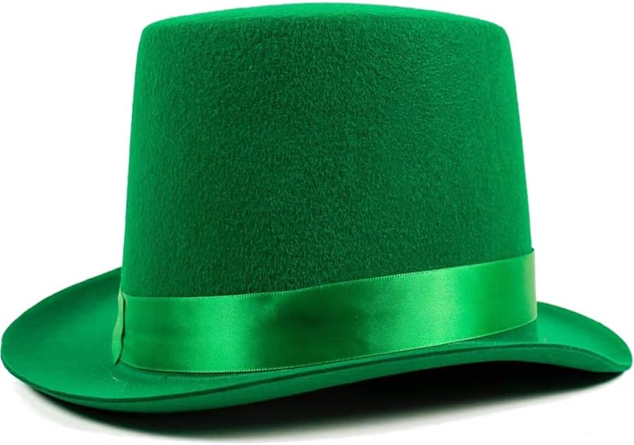 Karnival Costumes St. Patrick's Day Green Leprechaun Top Hat Costume Accessory