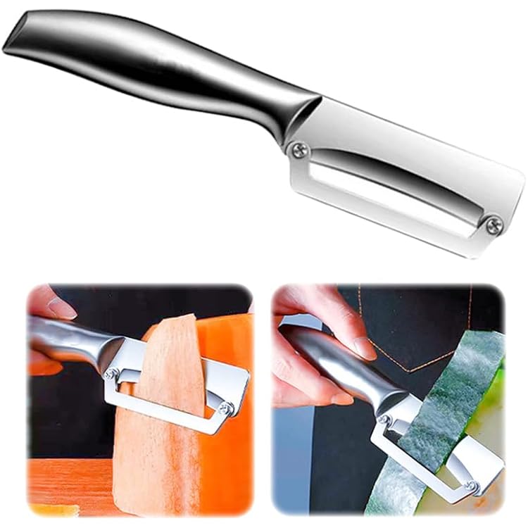 1 Pack Thick Vegetable Peeler - Sugarcane Pumpkin Peeling Knife - Ultra Sharp Stainless Steel Blades - Perfect Kitchen Peeler Effortlessly Peels Vegetables and Fruits 1 Pack