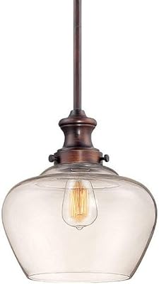 Millennium 5711-RBZ Transitional One Light Mini Pendant from Neo Industrial Collection in BronzeDark Finish