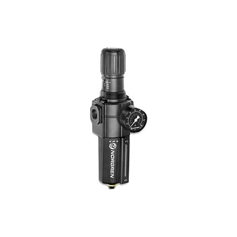 B74G-4AK-AD3-RMG : Norgren Excelon B74G Series, Filter/Regulator, Relieving, 1/2 PTF, Knob Adjust, Auto Drain, Metal Bown with l