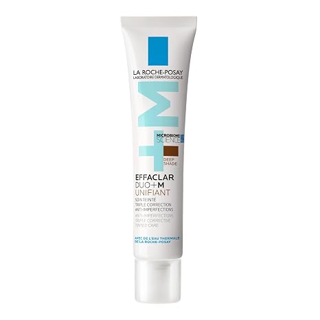 La Roche Posay Effaclar Duo+M Unifiant Dark Tinted Facial Care Triple Corrective Deep Treatment Against Blemishes and Pimples Anti-Relapse for Acne Prone Skin 40 ml