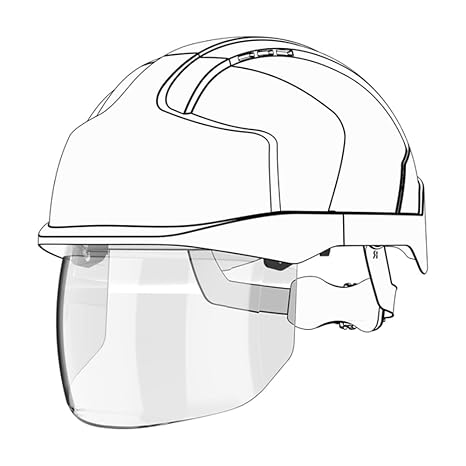 JSP Replacement Integrated Shield for EVO VISTAshield - Optical Class 1, Anti-Scratch, Anti-Mist, High Impact Rating (AMV200-000-000)