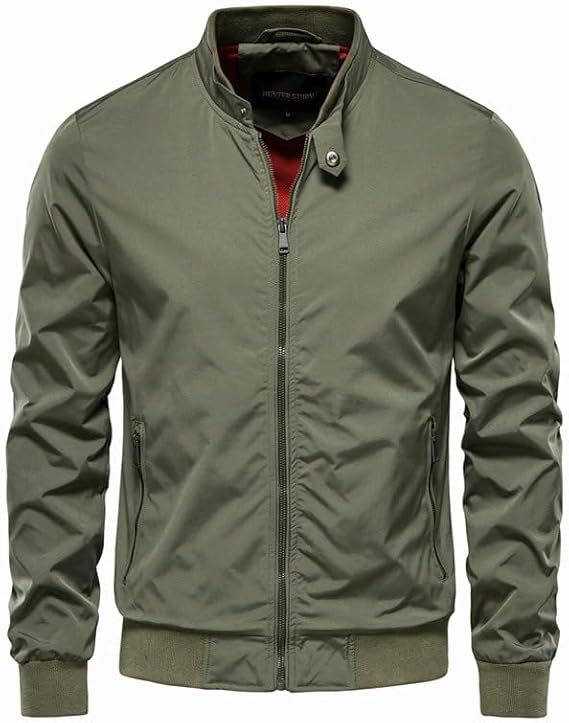 Mens Jacket Lightweight Bomber Jacket Windbreaker Softshell Wind Breaker Fall Full Zip Windbreaker Light Jacket