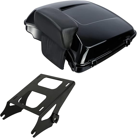 XMT-MOTO Vivid Black Razor Tour Trunk Fit for Harley Touring 2014-2025