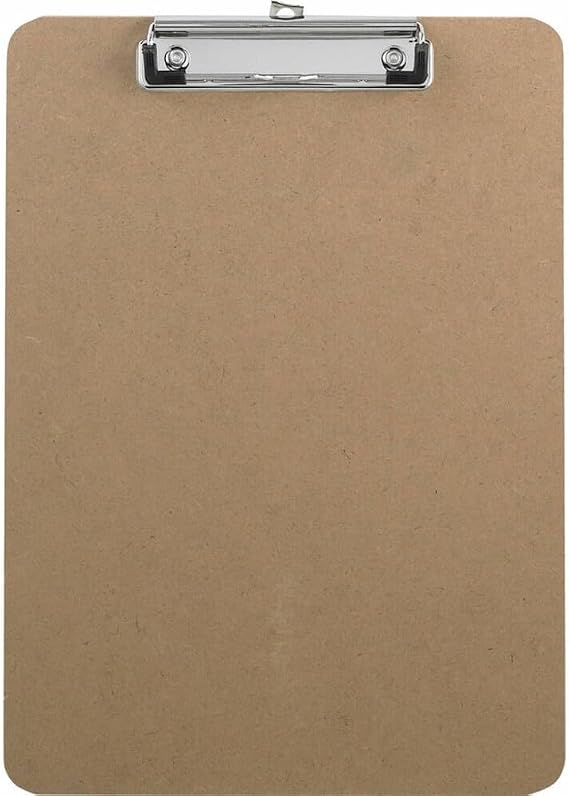 Business Source Clipboard, with Flat Clip/Rubber Grips, 9"x12-1/2", Brown (16508)