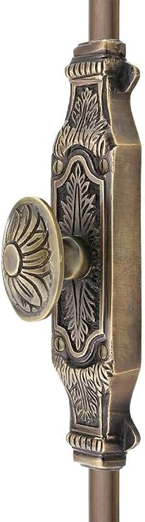 Antique Brass Door Cremone Bolt 9 ft Solid Brass, Dual Locking, Easy Install, Perfect for French & Classic Windows, and Smooth Operation, Victorian Design, Rich Look, Beautiful