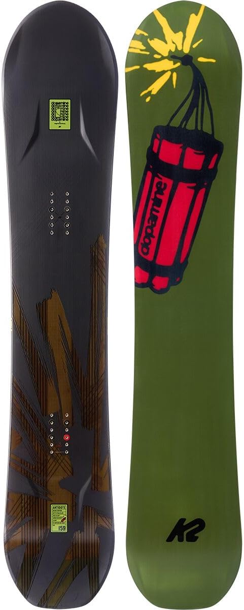 K2 Antidote Freeride Snowboard - Aggressive Flex, Stable, Precision, Responsive - All-Mountain, Powder