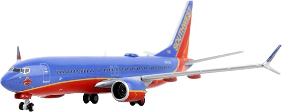 GeminiJets GJSWA2187 Boeing 737-MAX8 Southwest Canyon Blue N872CB Scale 1/400