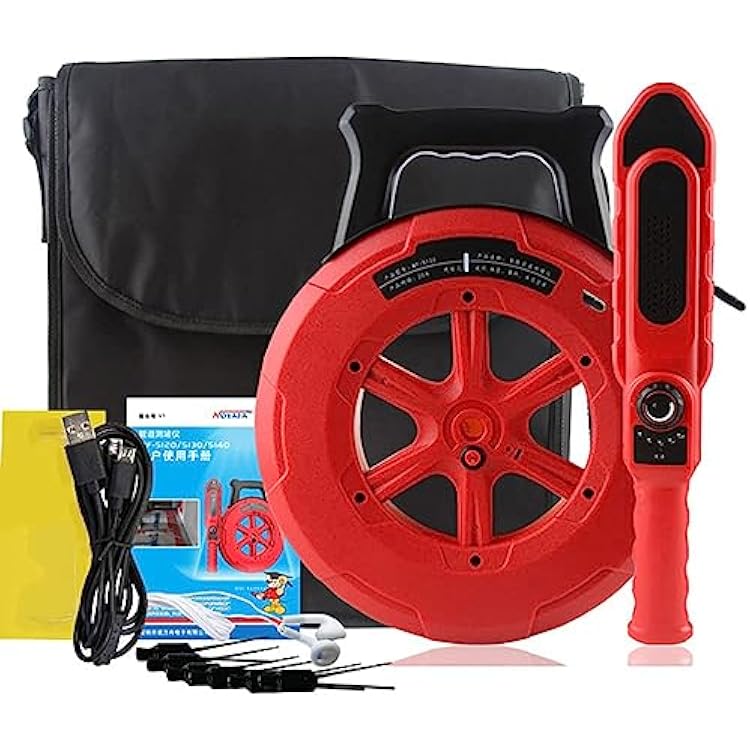 Pipe Blockage Detector Locators-Sensor - Water Pipe Wall Scanner 20m30m40m Pipeline Magnetic Detector Metal PVC Water Pipes Clogging Tool,20M-110V
