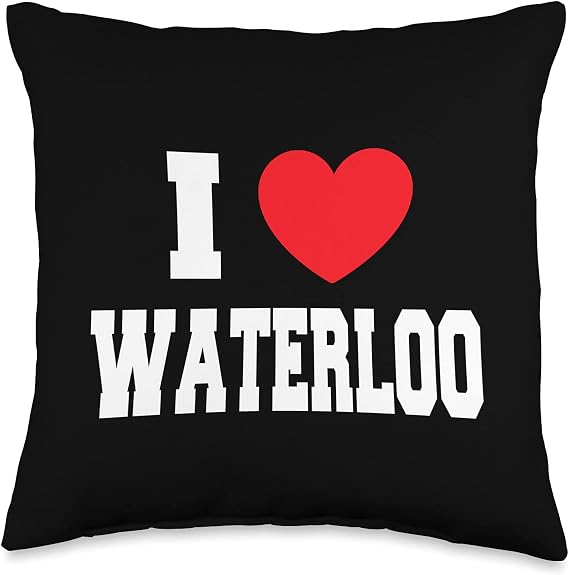 I Love Waterloo Throw Pillow