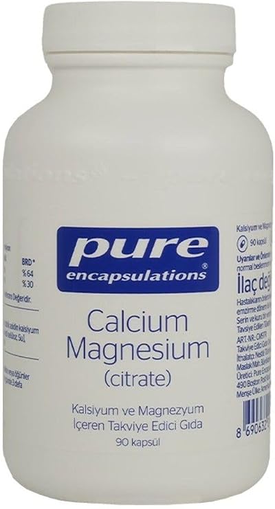 Pure Encapsulations Kalsiyum Magnezyum Sitrat 90 Kapsül Beyaz