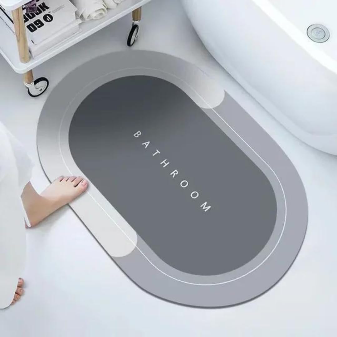 Jouis Magic Water Absorber Bath Mat Non-Slip Base Ablution, Shower and Sink, Countertop Mat