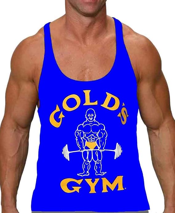 Gold's Gym Tank Top Stringer- Official Licensed - ST-2 (XL, Royal)