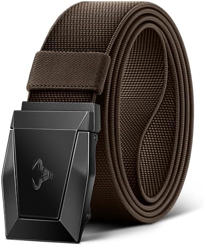 BULLIANT Men Tractical Belt,Stretch Western Rigger Web Belt For Cowboy Military Heavy Duty Hiking Hunting 1.5-Cut For Fit