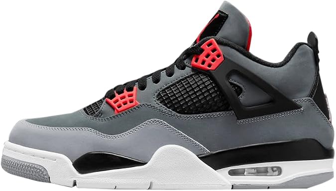 Nike Jordan Mens Air Jordan 4 Retro DH6927 061 - Size 8 Dark Grey/Infrared Black
