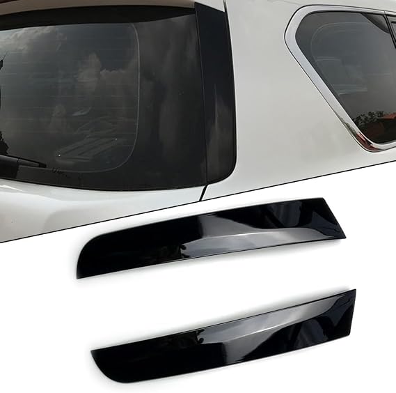 2pcs Left + Right Rear Spoiler Side Wing Trim Covers Fit For Nissan Patrol Y62 2010-2018 Black ABS Car Exterior Accessories