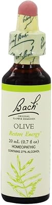 Bach Original Flower Remedies, Olive - Restore Energy - Natural Homeopathic Flower Essence for Emotional Balance - Vegan, Gluten Free, Sugar Free - 20mL Dropper