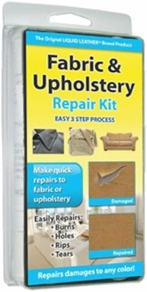 Quick 20 Fabric and Upholstery Repair Kit- 7 Fiber Colors 2 Fabric Adhesives for Damaged Spot (30-475)