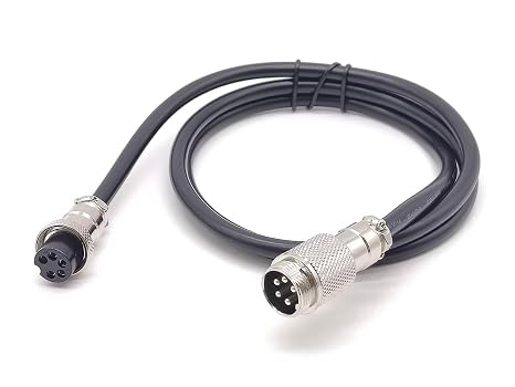 Elecbee GX16-5 Pin Male to Female Air Plug Aviation Connector Straight Cable 1M (1 Pack)