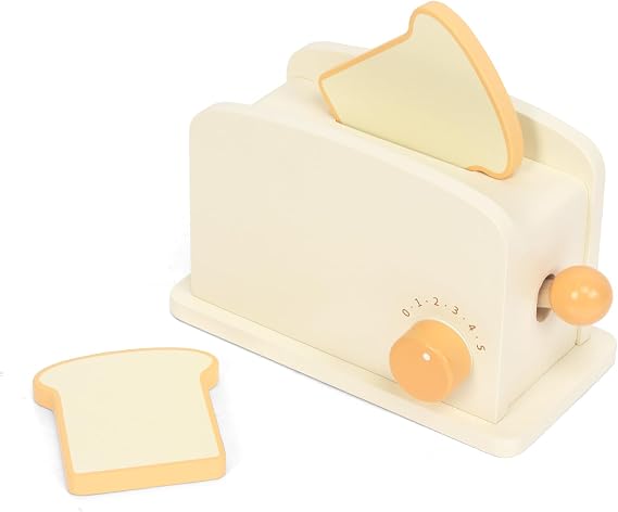Wooden Pop up Toaster Play Kitchen Set,Pretend Play Food for Kids