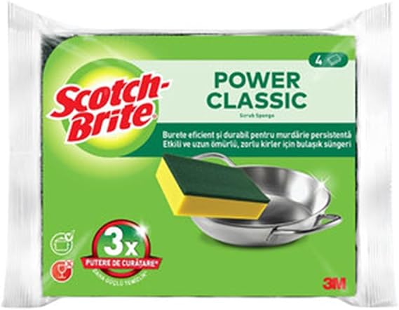 Scotch-Brite Yeşil Klasik Sünger 4'lü