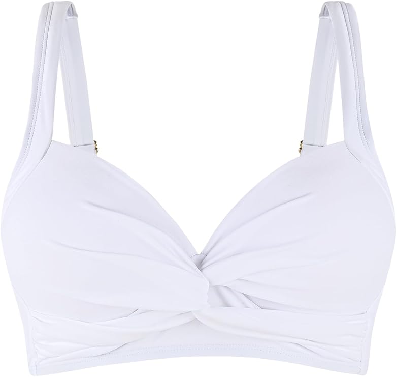 Ocean Blues Twist Front Wirefree Molded Cup Bikini Top