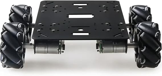 Professional 80mm Mecanum Wheel Car Chassis MC200 for Arduino / Raspberry pi / Micobit, Remote Control 4WD Metal Smart Robot Car Chassis Kit Omnidirectional Wheel with DC TT Motor DIY AI RoS STEAM