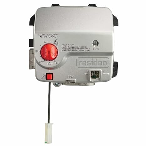 Honeywell WATER HEATER GAS VALVE, STANDING PILOT WITH PIEZO,SETPOINT 55-155F, SPUD LENGTH 1" #WT8840A1000