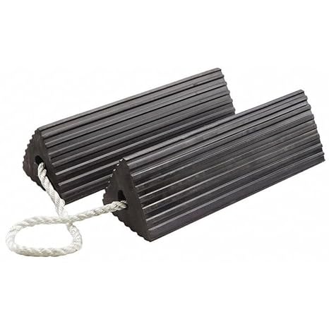 Roadblock RC5515-P Rubber Triangular Wheel Chock, Black, 15" Length