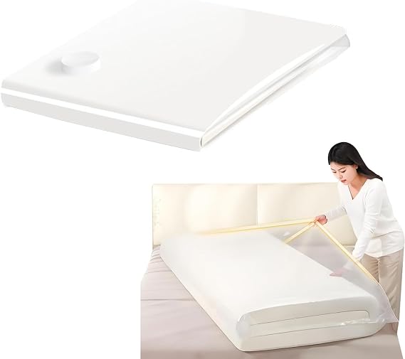 Large Vacuum Storage Bags, 100x220cm Mattress Vacuum Storage Bag, Reusable Space Saver Bags Waterproof Sealable Vacuum Seal Mattress Bag for Mattresses Quilt Moving Shipping Storage