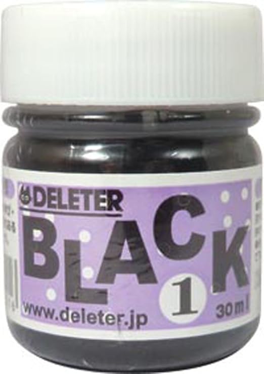 Deleter Manga Ink, Black 1, Basic Black Ink for dip pen & brush, Semi-gloss finish, 30ml/bottle, 1 Bottle (341-0001)