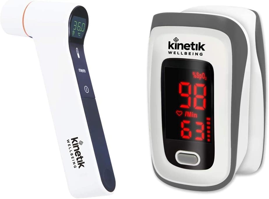Kinetik Wellbeing Ear and Non-Contact Thermometer – Used by the NHS – Which? Best Buy 2021 – In Association with St John Ambulance & Finger Pulse Oximeter – In Association with St John Ambulance