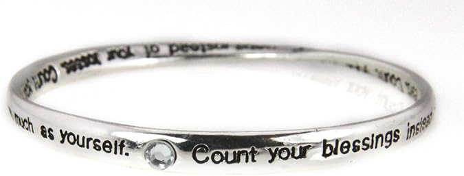 4030469 Count Your Blessings Bangle Bracelet Christian Jewelry Religious