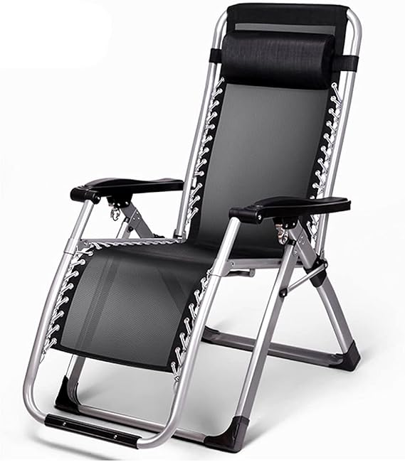 Zero Gravity Chair/Outdoor Lounge Chairs with Pillow and Cup Holder Tray Set of 2 Adjustable Steel Mesh Zero Gravity Lounge Chair Recliners.Silverb-180x67cm