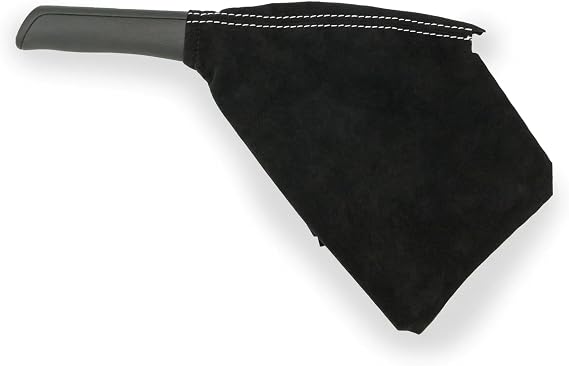 Billetworkz Premium E-Brake Boot for Subaru WRX (2022+) - Made with Genuine Alcantara Material, Black/White Stitching